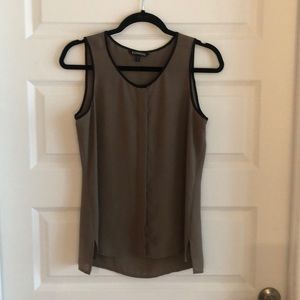 Mushroom Olive Sleeveless Blouse - Work Wear!